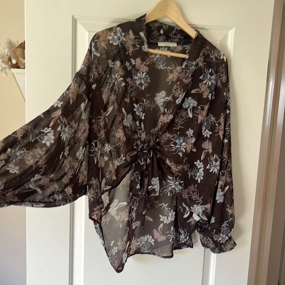 Sheer tie top